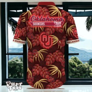 Oklahoma Sooners Hawaiian Shirt Special Gift Leafs Printed Product Photo 3