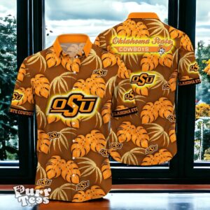 Oklahoma State Cowboys Hawaiian Shirt Special Gift Leafs Printed Product Photo 3