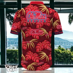 Ole Miss Rebels Hawaiian Shirt Special Gift Leafs Printed Product Photo 3