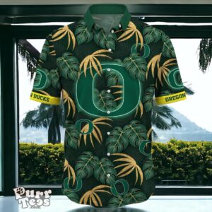 Oregon Ducks Hawaiian Shirt Special Gift Leafs Printed Product Photo 2