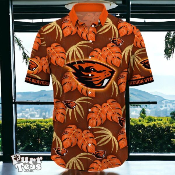 Oregon State Beavers Hawaiian Shirt Special Gift Leafs Printed Product Photo 2