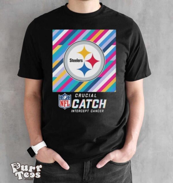 Pittsburgh Steelers NFL Crucial Catch Intercept Cancer Shirt - Black Unisex T-Shirt