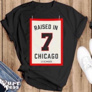 Raised in Chicago shirt - Black T-Shirt