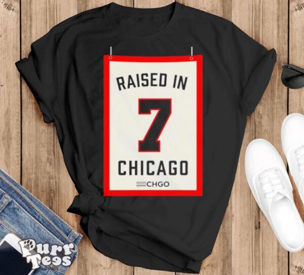 Raised in Chicago shirt - Black T-Shirt