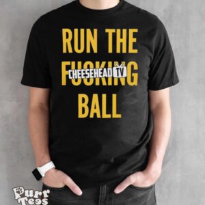 Run the fucking ball cheesehead tv T shirt - Black Unisex T-Shirt