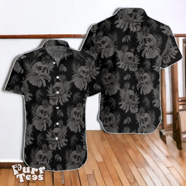 Seamless Gothic Skull With Butterfly Goth Custom Hawaiian Shirt Special Gift For Women Men Product Photo 1