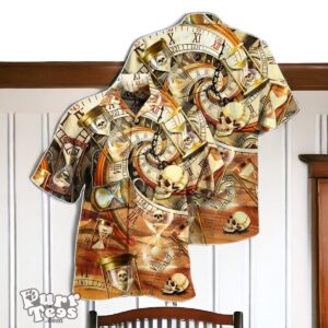 Skull All Knows Value Of Time Hawaiian Shirt Special Gift Product Photo 1