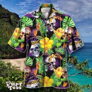 Skull And Flowers Hawaiian Shirt Special Gift For Men And Women Product Photo 1