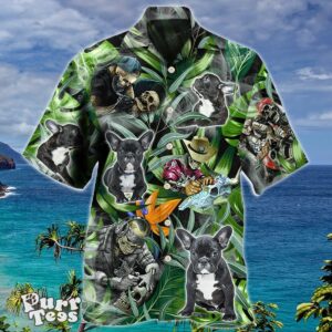 Skull And French Bulldog Tatoo Smoke Tropical Hawaiian Shirt Special Gift For Men And Women Product Photo 1