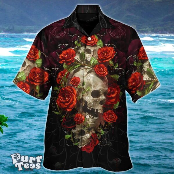 Skull And Roses Art Hawaiian Shirt Style Gift Product Photo 1