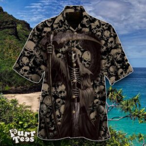 Skull And Scythe Of Death Hawaiian Shirt Special Gift For Men And Women Product Photo 1