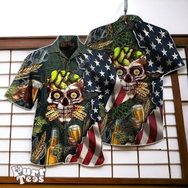 Skull Beer Flag All Over Printed Hawaiian Shirt Special Gift Product Photo 1