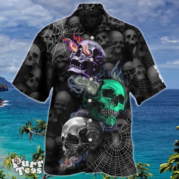 Skull Dark Colorful Burning Hawaiian Shirt Special Gift For Men And Women Product Photo 1