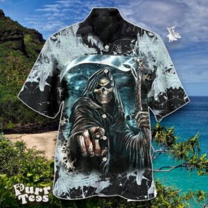 Skull Dark Death Scythe Hawaiian Shirt Special Gift For Men And Women Product Photo 1