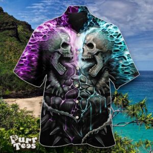 Skull Flaming Skull Style Hawaiian Shirt Special Gift For Men And Women Product Photo 1