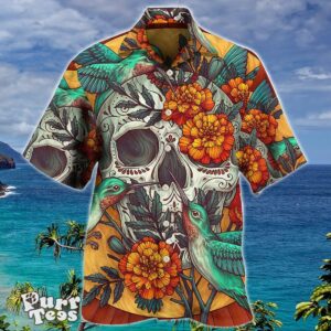 Skull Floral Skull Hummingbird Hawaiian Shirt Special Gift For Men And Women Product Photo 1