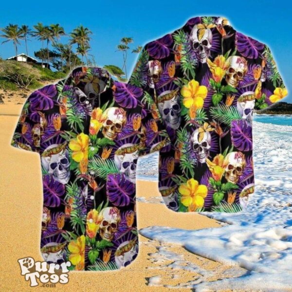 Skull Flower Fresh Print Hawaiian Shirt Impressive Gift For Men And Women Product Photo 1