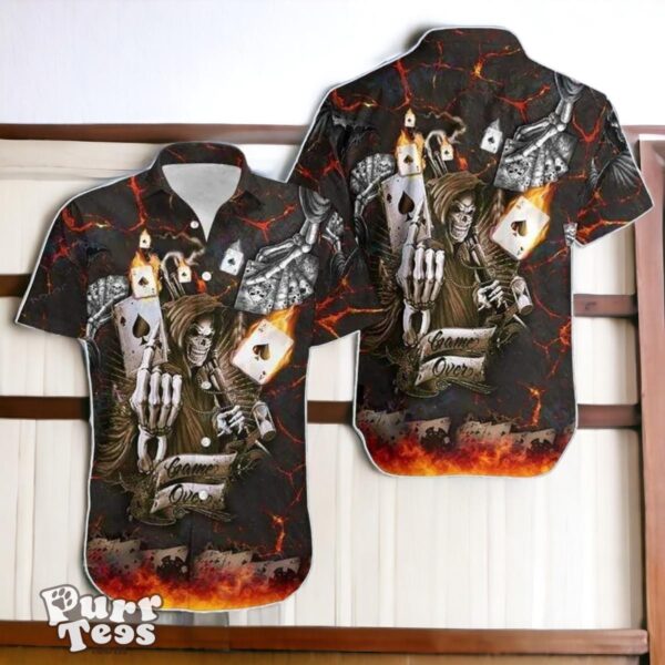 Skull Game Of Cards All Over Printed Hawaiian Shirt Special Gift Product Photo 1