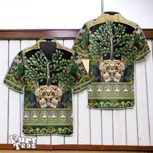 Skull Green Tree Hawaiian Shirt Special Gift For Men Women Product Photo 1