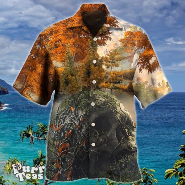 Skull Into The Forest I Go Hiking Lover Camping Hawaiian Shirt Special Gift For Men And Women Product Photo 1