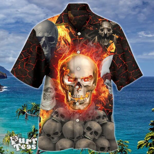 Skull Lava On Fire Hawaiian Shirt Special Gift For Men And Women Product Photo 1