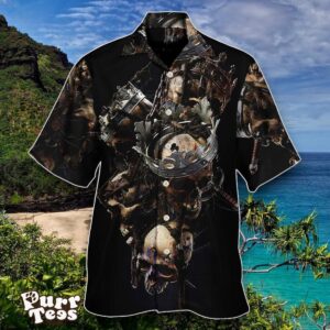 Skull Only In Their Death Can A King Live Forever Hawaiian Shirt Special Gift For Men And Women Product Photo 1