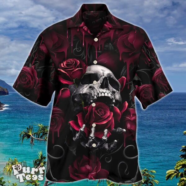 Skull Rose Blood Dark Screaming Hawaiian Shirt Special Gift For Men And Women Product Photo 1