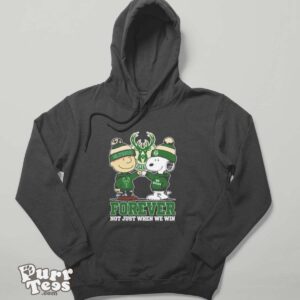 Snoopy Fist Bump Charlie Brown Milwaukee Bucks Forever Not Just When We Win Shirt - Hoodie