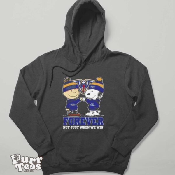 Snoopy Fist Bump Charlie Brown New Orleans Pelicans Forever Not Just When We Win Shirt - Hoodie