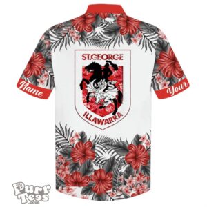 St. George Illawarra Dragons NRL Sport Custom Name Hawaiian Shirt Product Photo 2