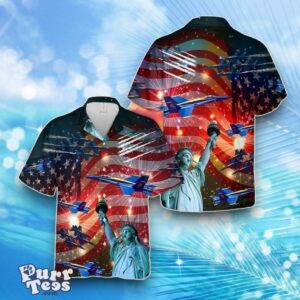 Statue Of Liberty American Hawaiian Shirt Best Gift For Men And Women Product Photo 1