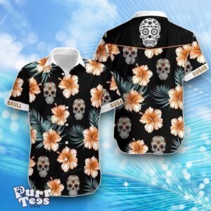 Sugar Skull And Floral Hawaiian Shirt Best Gift For Men And Women Product Photo 1