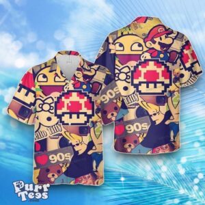 Super Mario Hello Titty Hawaiian Shirt Best Gift For Men And Women Product Photo 1