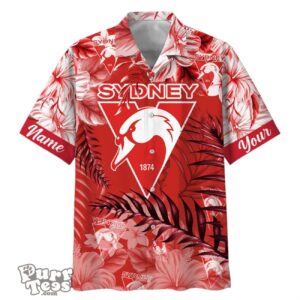 Sydney Swans AFL Sport Custom Name Hawaiian Shirt Product Photo 1