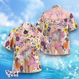 Taylor Swift Hawaiian Shirt Best Gift For Men And Women Stunning Pink Flowers Taylor Product Photo 1