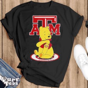 Texas A&M Aggies Football Winnie the Pooh T Shirt - Black T-Shirt