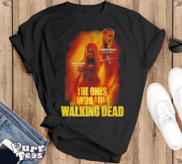 The Ones Who Live The Walking Dead 2024 Signatures Shirt - Black T-Shirt