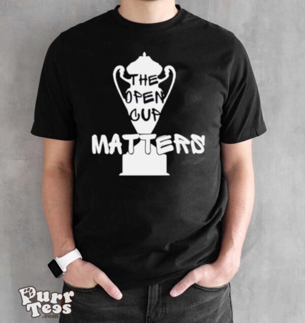 The open cup matters shirt - Black Unisex T-Shirt