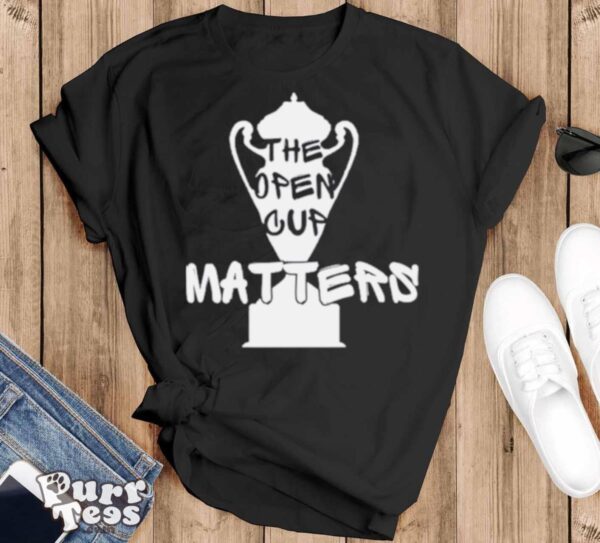 The open cup matters shirt - Black T-Shirt