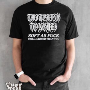 Twitching tongues soft as fuck still harder than you spinkick death grunge shirt - Black Unisex T-Shirt