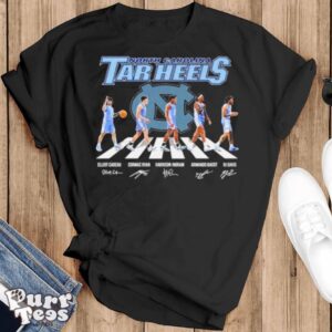 UNC Tar Heels Basketball Abbey Road Cadeau Ryan Ingram Bacot And Davis Signatures Shirt - Black T-Shirt