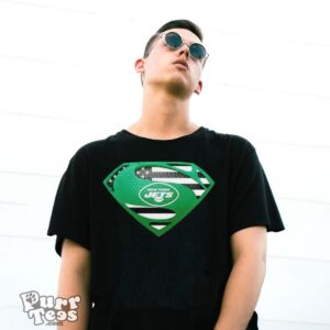 USA Flag Inside New York Jets Superman shirt - G500 Gildan T-Shirt