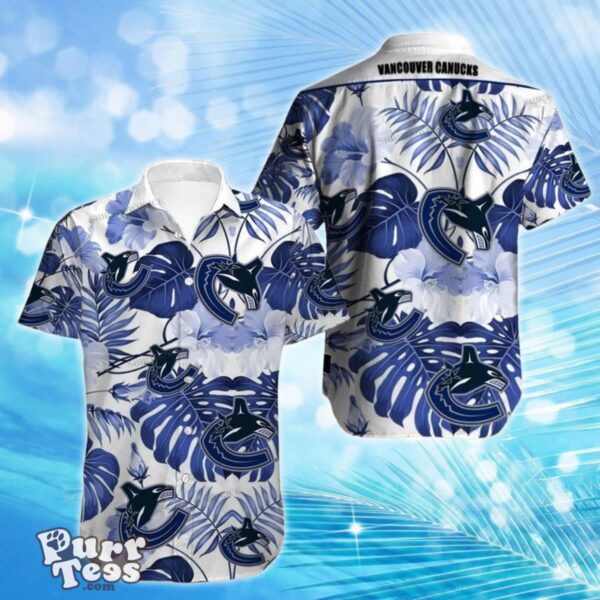 Vancouver Canucks Hawaiian Shirt Best Gift For Men And Women Tropical Flowers Summer For Fans Product Photo 1