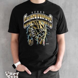 Vegas Golden Knights Crease Lightning Shirt - Black Unisex T-Shirt