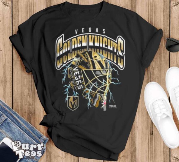 Vegas Golden Knights Crease Lightning Shirt - Black T-Shirt