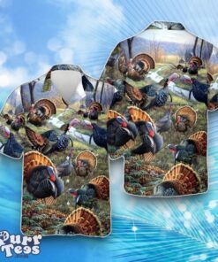 Wild Turkey In Spring Hawaiian Shirt Best Gift For Men And Women 3D Aloha Beach Product Photo 1