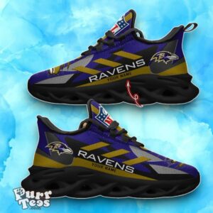 Baltimore Ravens Personalized NFL Max Soul Shoes Special Gift Product Photo 2