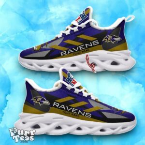 Baltimore Ravens Personalized NFL Max Soul Shoes Special Gift Product Photo 1