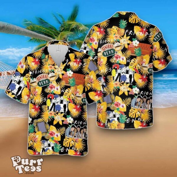 Central Perk Tropical Yellow Pineapple Hawaiian Shirt Best Gift Product Photo 1