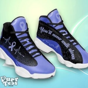 Colorectal Cancer Awareness Youll Never Walk Alone Air Jordan 13 Shoes Special Gift Product Photo 1